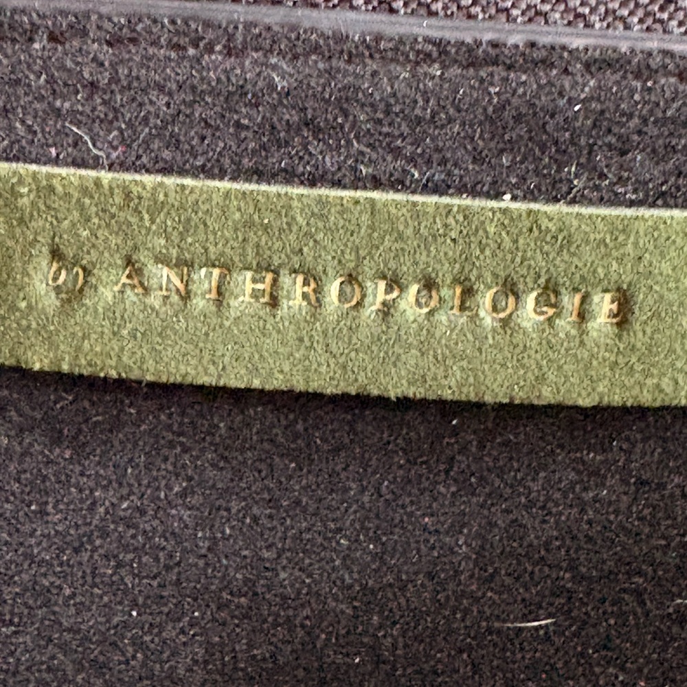 Anthropologie crossbody leather leopard print calf hair flap chain link strap - Picture 3 of 10